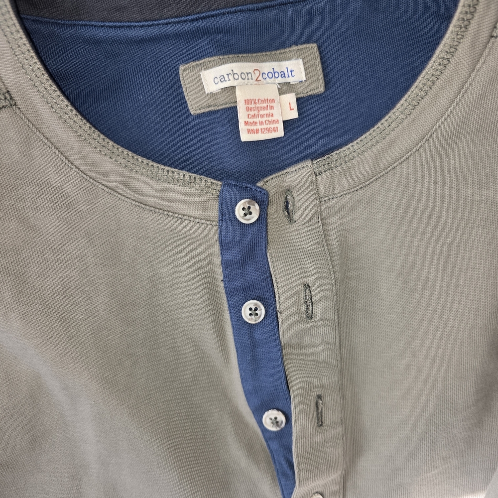 Size Large -- Only 1 Shirt.     Men's Long-Sleeve Henley Shirt -